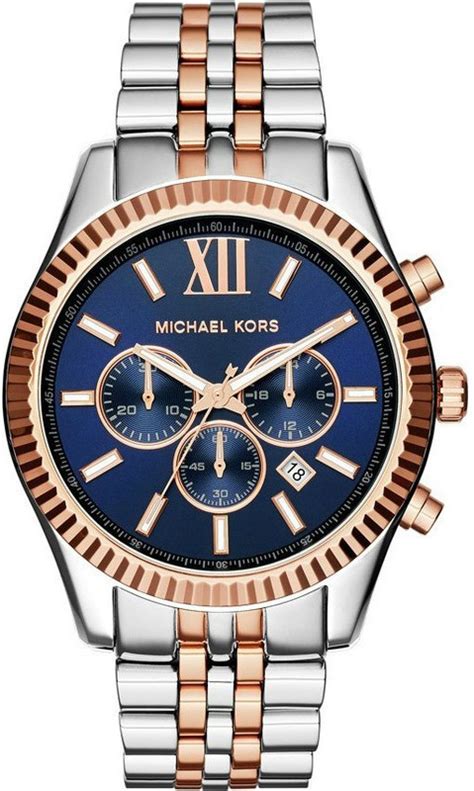 michael kors lexington unisex chronograph|Michael Kors leather watch.